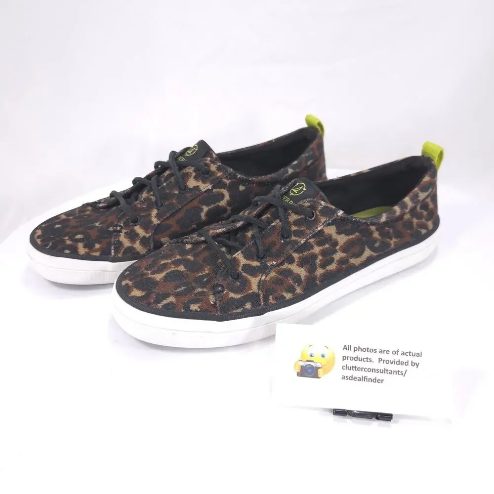Sperry Crest Vibe Lace Up Casual Sneaker Shoe Womens Size 9 STS88919 Black